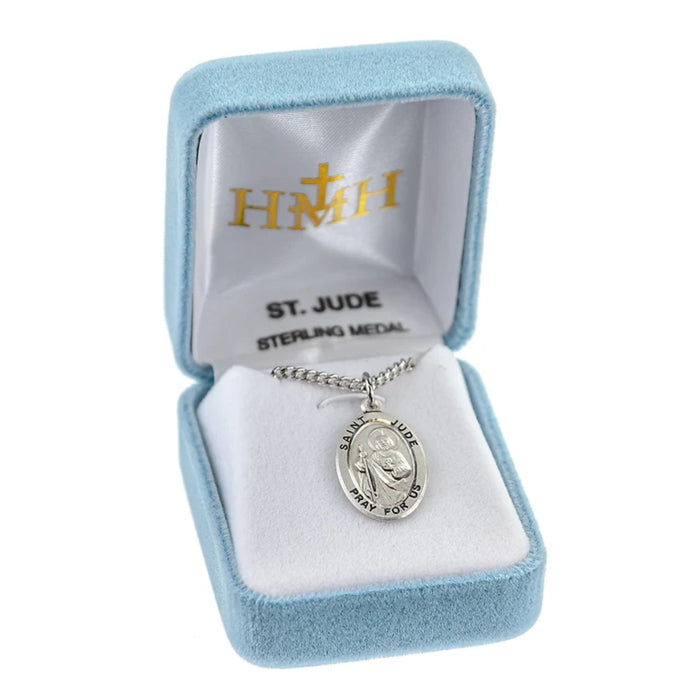 St Jude Sterling Silver Medal 20" Chain