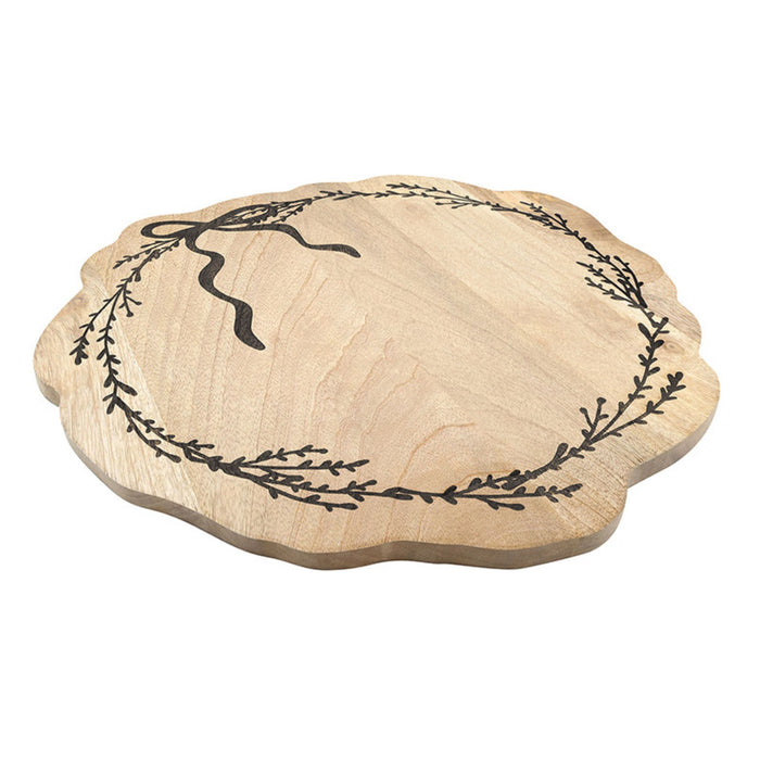 Engraved Wreath Wood Board