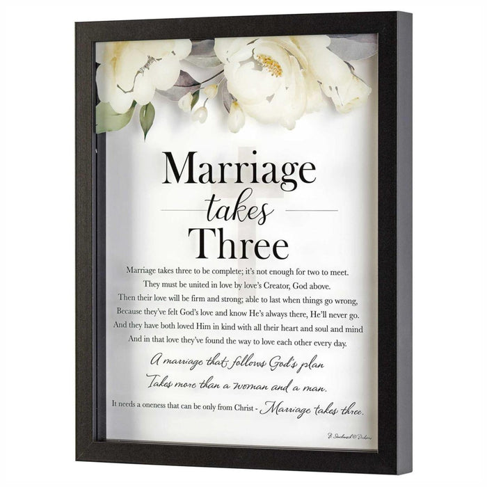 Marriage Takes Three 8" x 10" Framed Floral Art