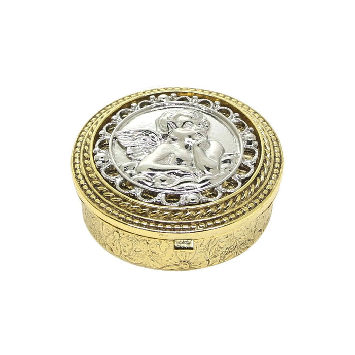 Two Tone Cherub Pill Box