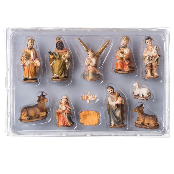 Nativity 12 Piece Set 2" High Earth Tone Colors