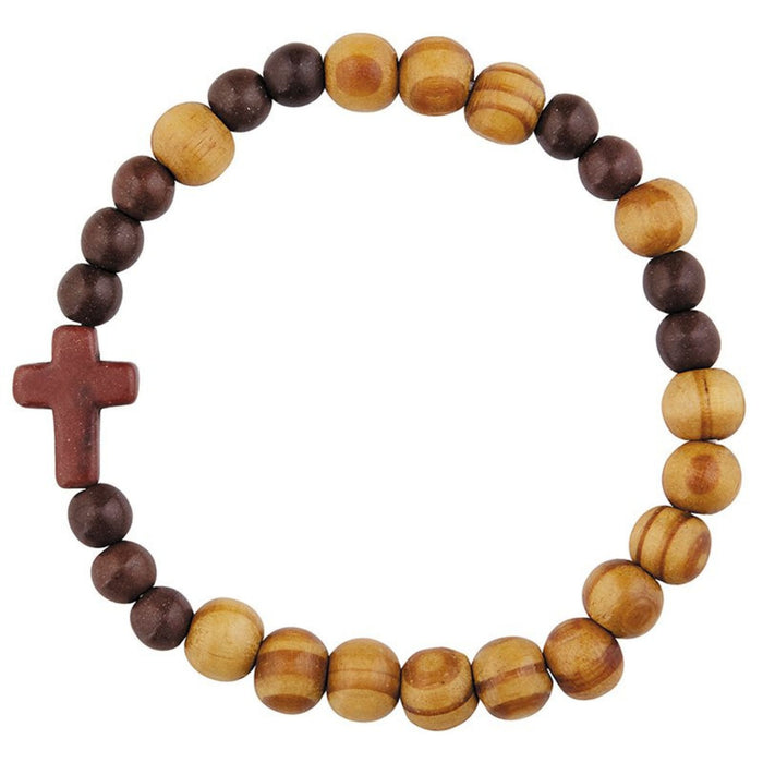Rosary Bracelet with Olive Wood Beads