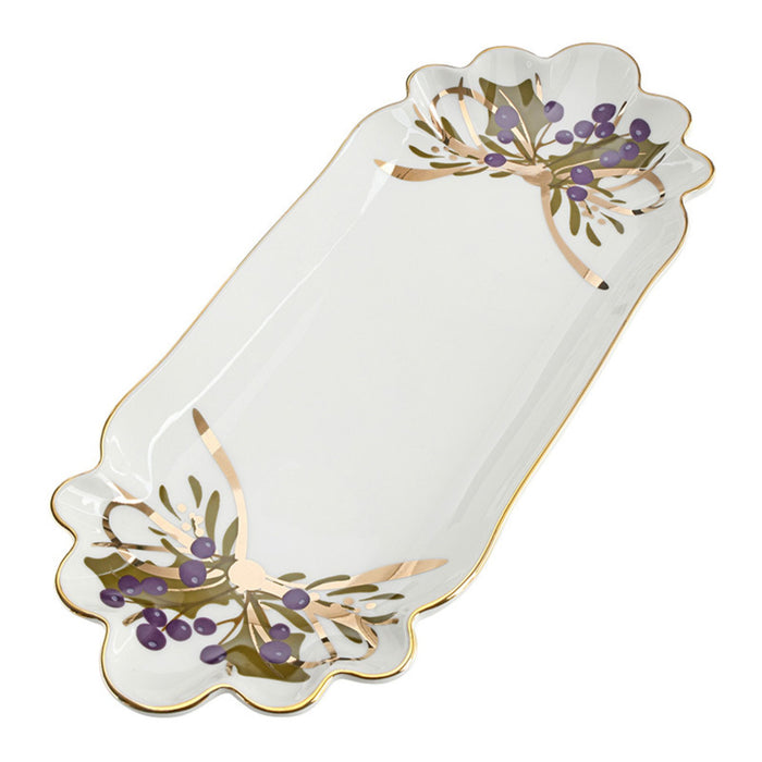Christmas Ceramic Tray - Holly
