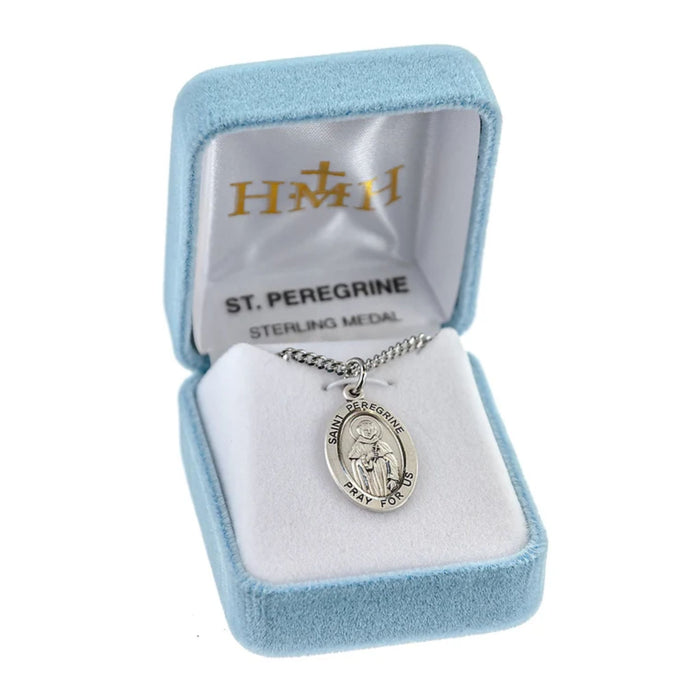 St Peregrine Sterling Silver Medal on 20" Chain