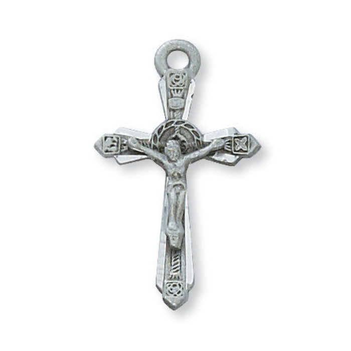 Crucifix Pewter on 18" Chain