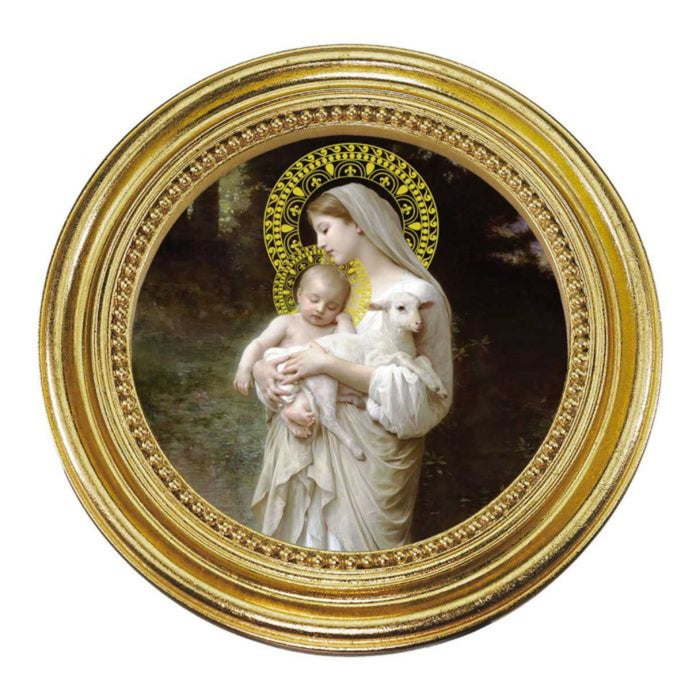 Bouguereau: Divine Innocence 5.25" Round Gold-Leaf Frame