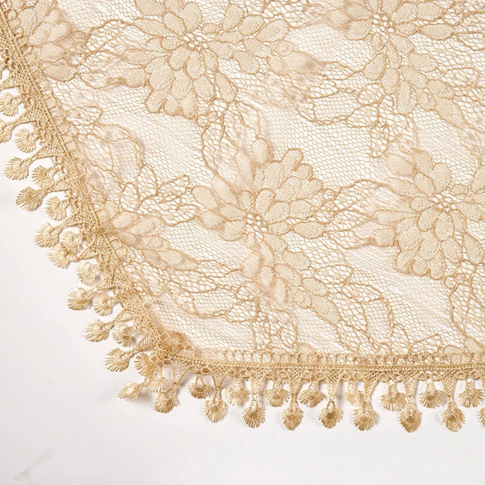 Beige Little Flower Chapel Veil