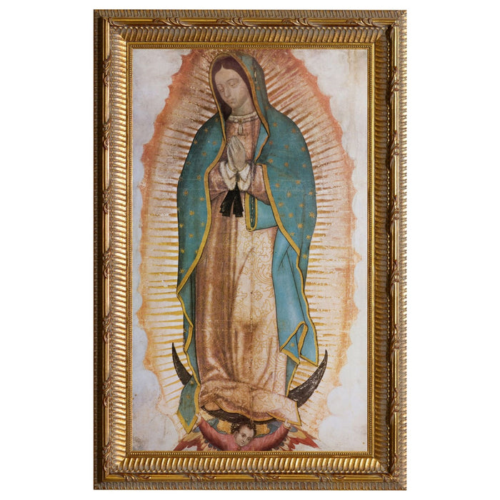 Our Lady of Guadalupe (Traditional) Basilica Gold Framed Art 6" x 10"