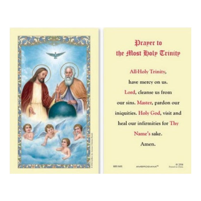 Prayer to the Most Holy Trinity Holy Card