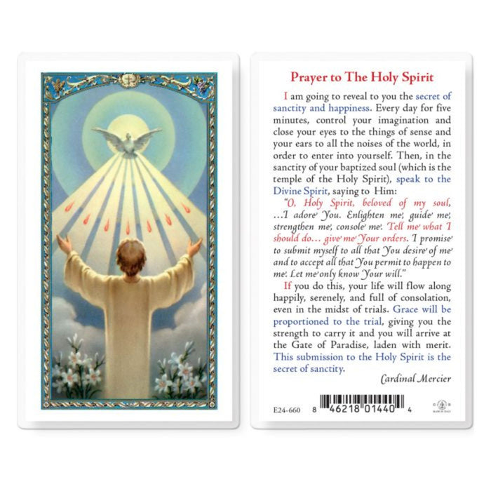 Confirmation Holy Spirit Prayer Holy Card