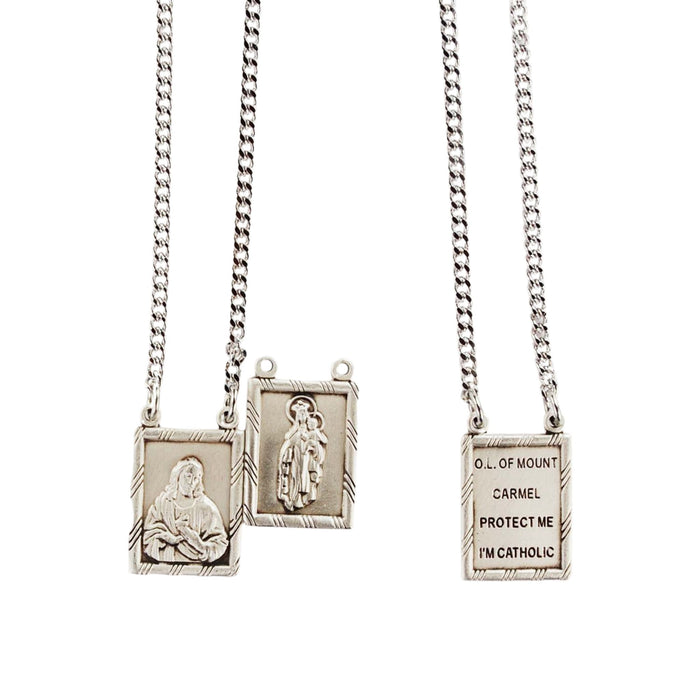 Scapular Sterling Silver 30" chain