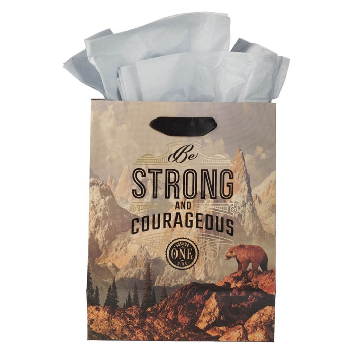 Gift Bag (M) Strong and Courageous Mountain View