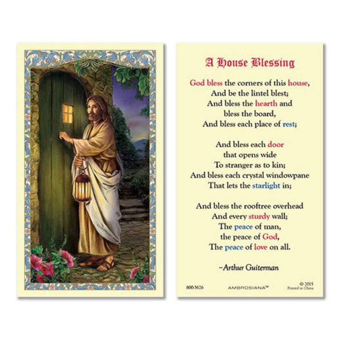 A House Blessing Holy Card