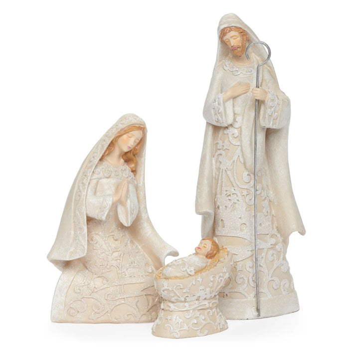 Nativity Set 7.5" White Paper Cut Style 7 Pieces