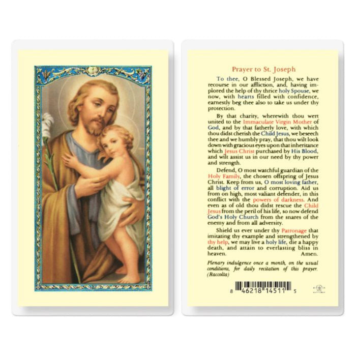 St Joseph Holy Card
