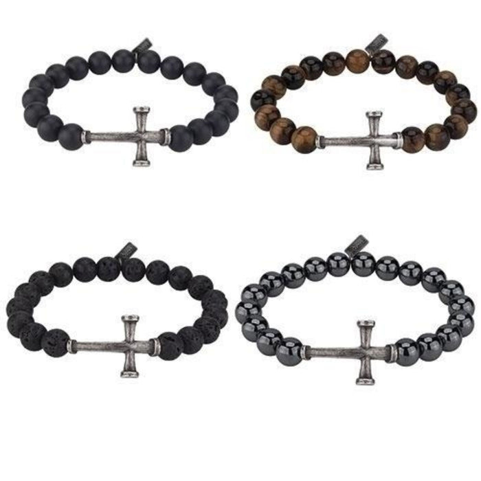 Men's Bracelet with Nail Cross