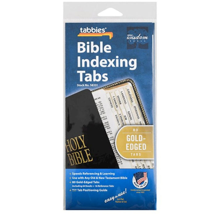 Bible Tabs Standard Old & New Testament 80 Gold Edged