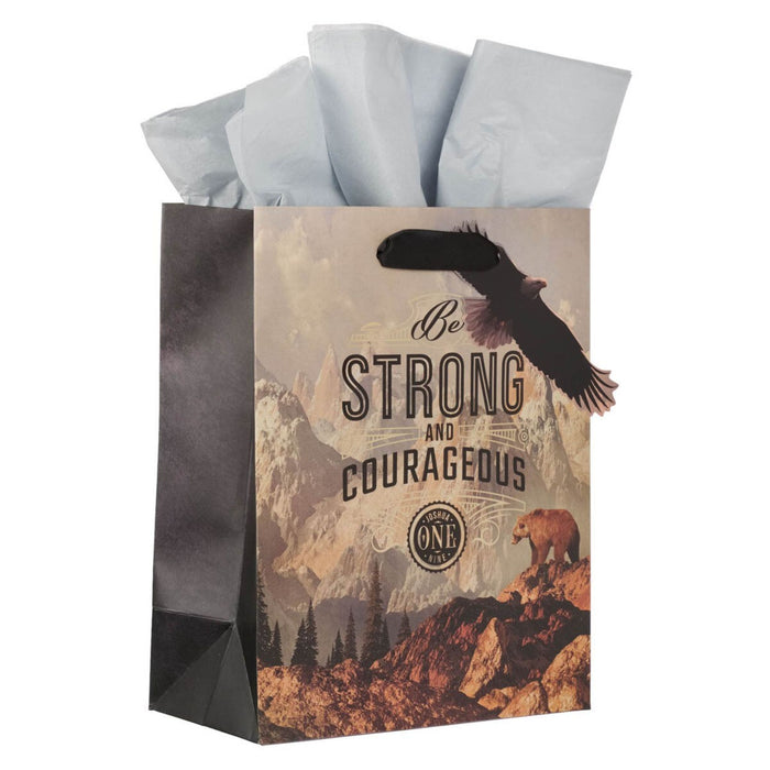 Gift Bag (M) Strong and Courageous Mountain View