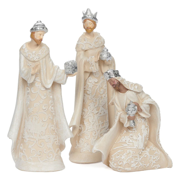 Nativity Set 7.5" White Paper Cut Style 7 Pieces