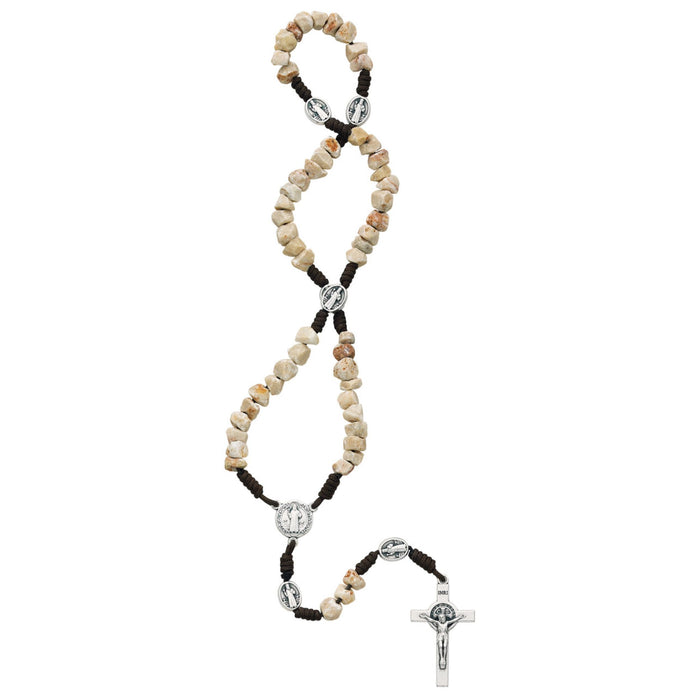 Rosary St Benedict Our Fathers and Stone Beads