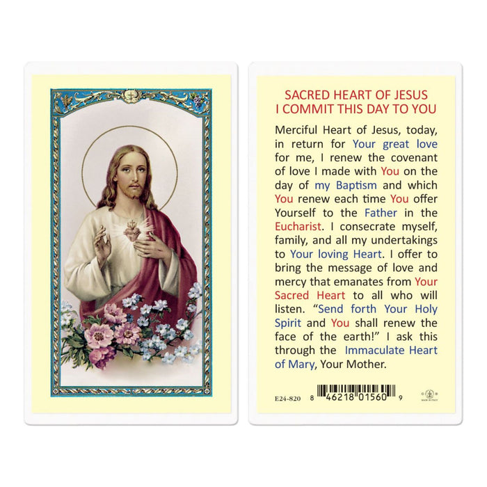 I Commit This Day Holy Card