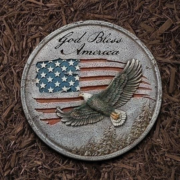 God Bless America Garden Stone