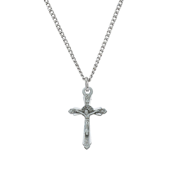 Crucifix Pewter on 18" Chain