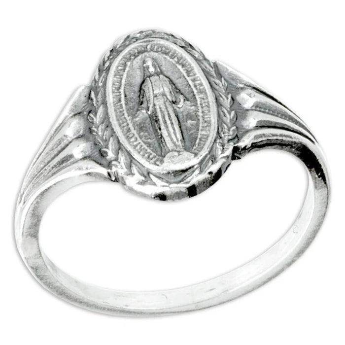 Ring Miraculous Medal Sterling Silver Size 6