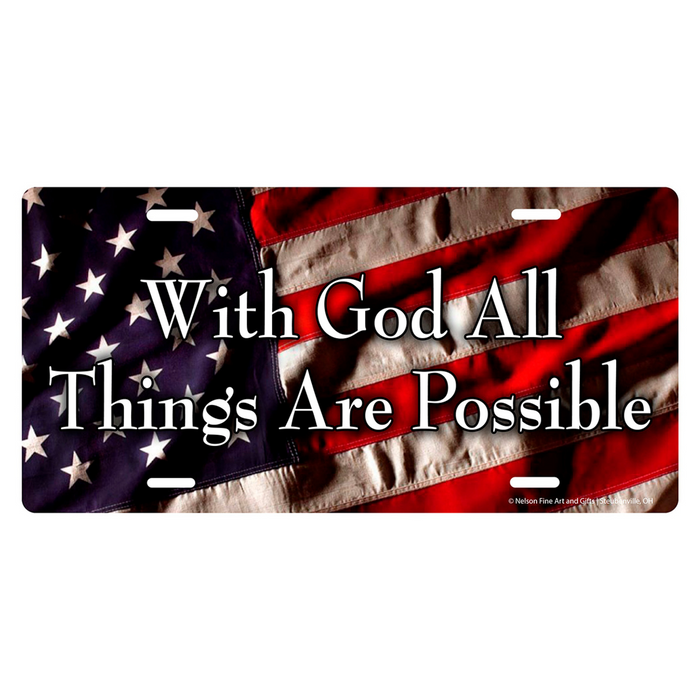 "All Things are Possible" License Plate