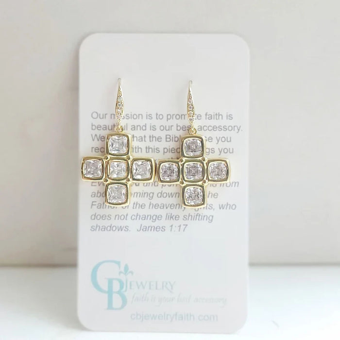 God Heals Clear Earrings Unique