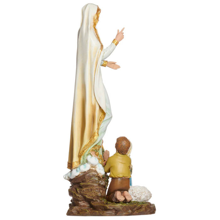 Our Lady of Fatima with Children Statue 12" High