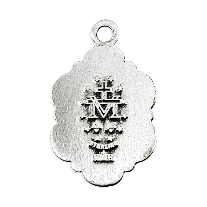 Child's Miraculous Medal Oval Fancy Edge on 13" Chain