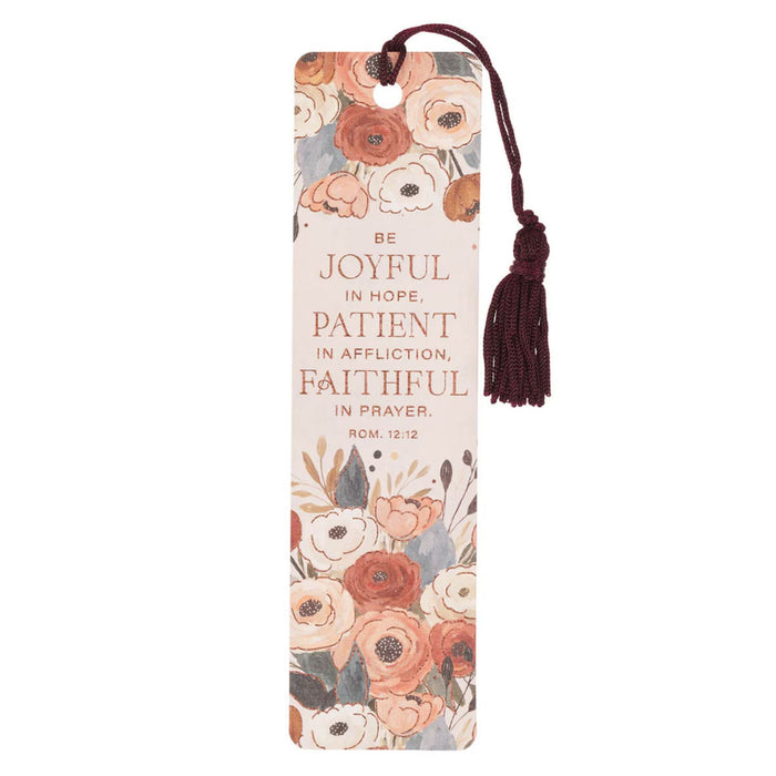 Be Joyful Floral Bookmark with Tassel