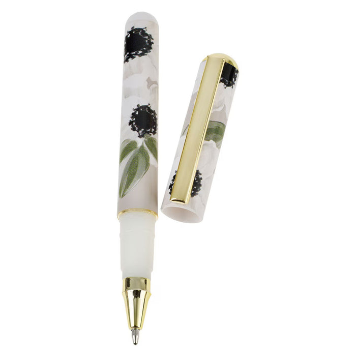 Joy and Peace Monochromatic Floral Note Block with Pen Set