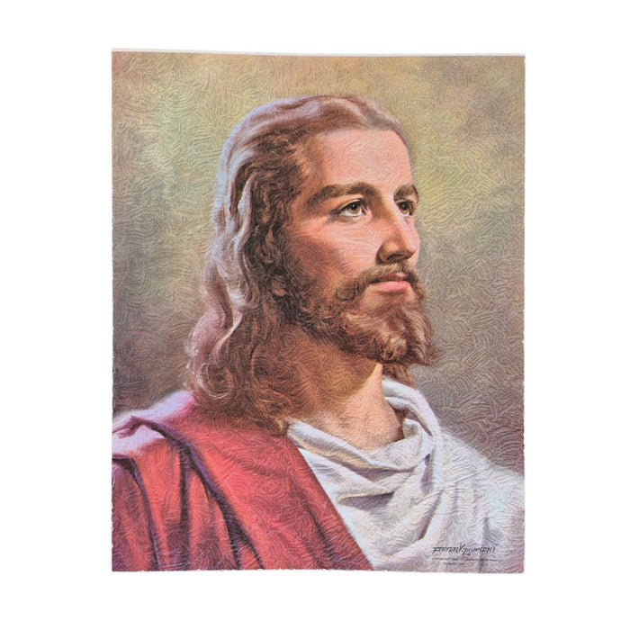 Vintage Frameable print on Artboard Peter V. Birnchi "Head of Christ" 1951
