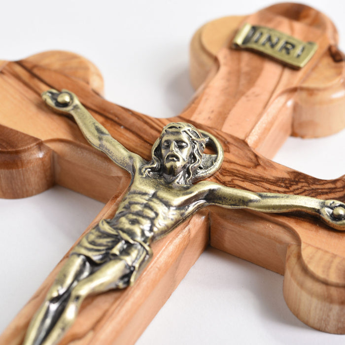 Crucifix Olive Wood with Relic