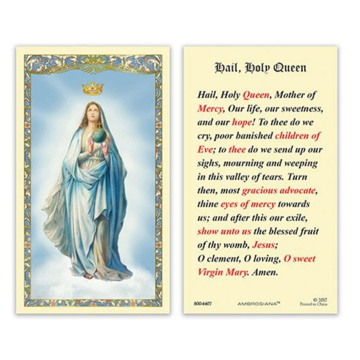 Mary, Queen of Heaven Holy Card