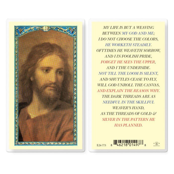 My Life is But a Weaving Holy Card
