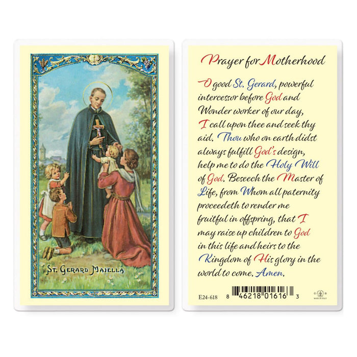 Saint Gerard Motherhood Prayer Holy Card