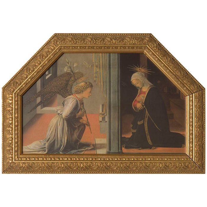 Annunciation by Lippi Framed Art 12" x 7"