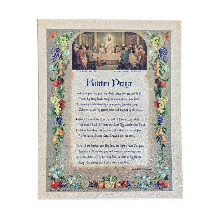 Vintage Frameable print on Artboard "Kitchen Prayer"