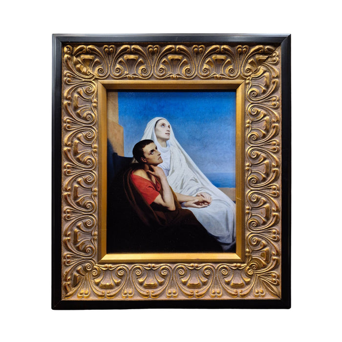 Saints Augustine and Monica by Ary Scheffer Framed Canvas