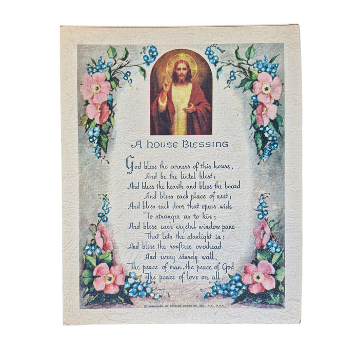 Vintage Frameable print on Artboard "House Blessing"