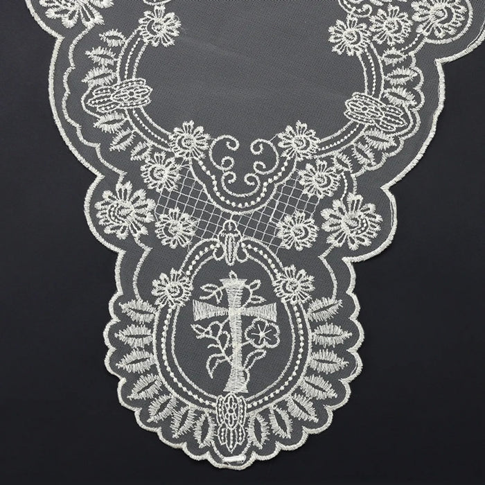 Champagne Cross and Crown Chapel Veil