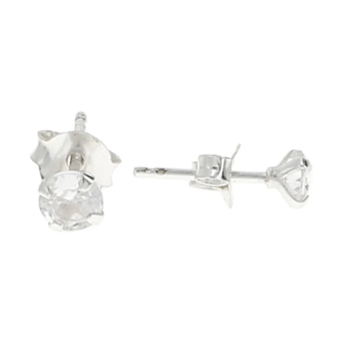 Earrings 5mm Sterling Silver Cubic Zirconia Studs
