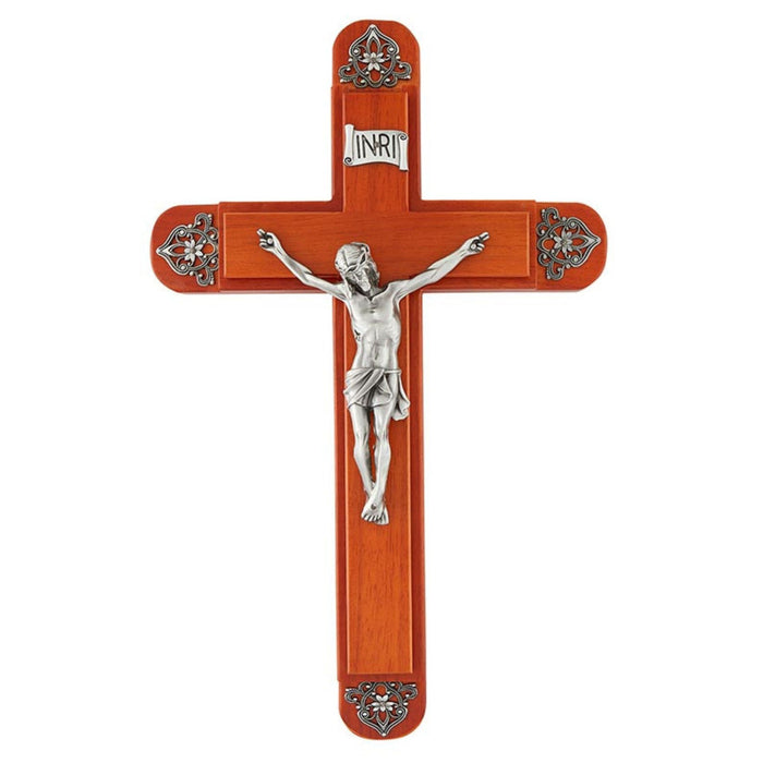 Sick Call Crucifix Set 15" Cherry and Silver Tone Corpus