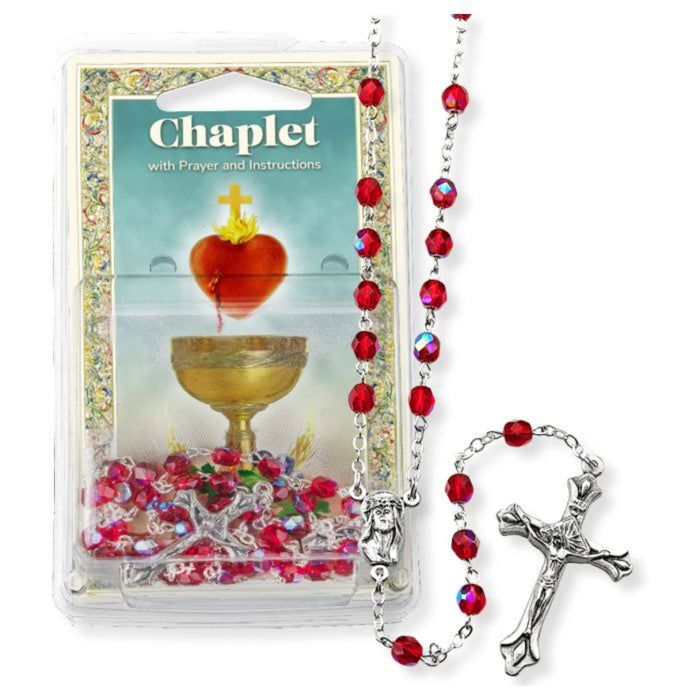 Precious Blood Red Glass Beads Chaplet