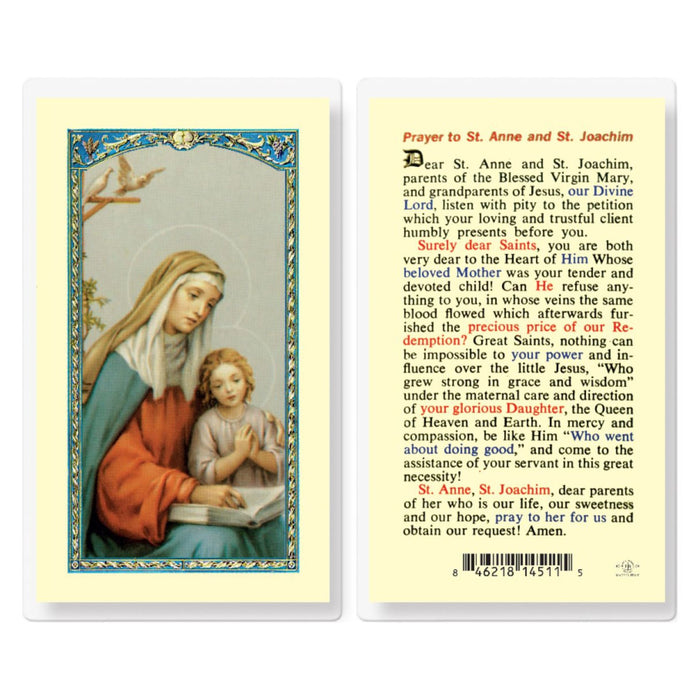 Saints Anne and Joachim Holy Card