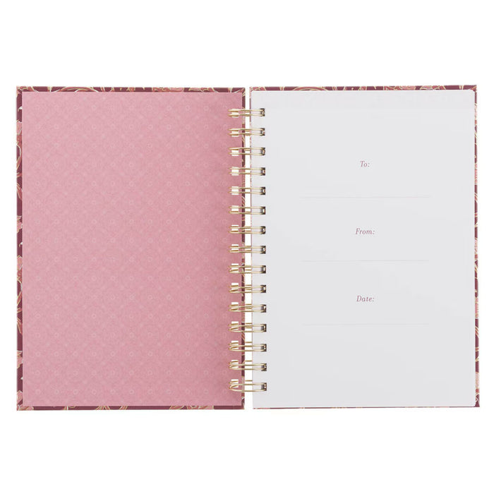 Things Are Possible Burgundy Blush Spiral Journal