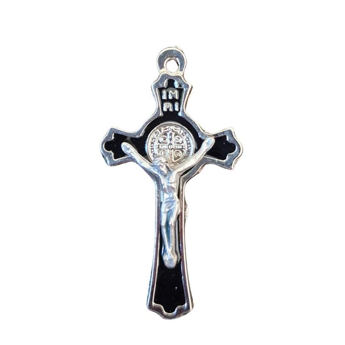 St Benedict Crucifix Black Enamel Inlay